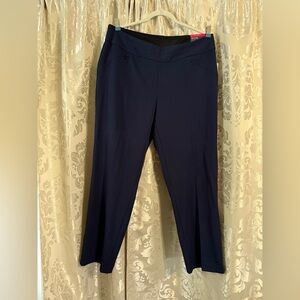 Women's Navy Straight-Leg Ponte Pants/D063